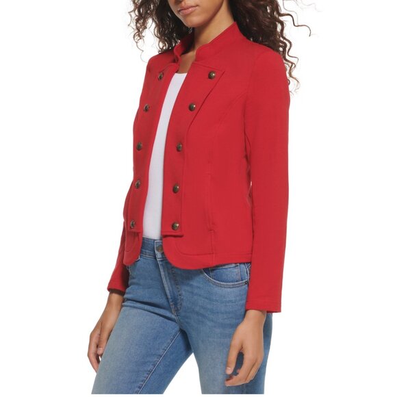 NWT Tommy Hilfiger Women’s Military Band Jacket Blazer Red Size 2X - Picture 1 of 5